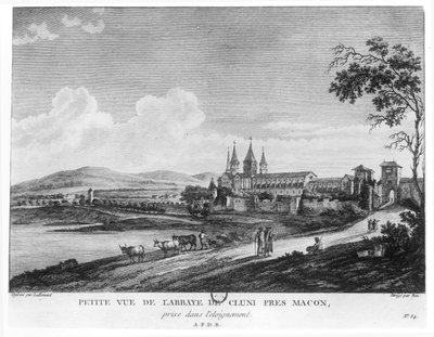 Ansicht der Abtei von Cluny, aus 